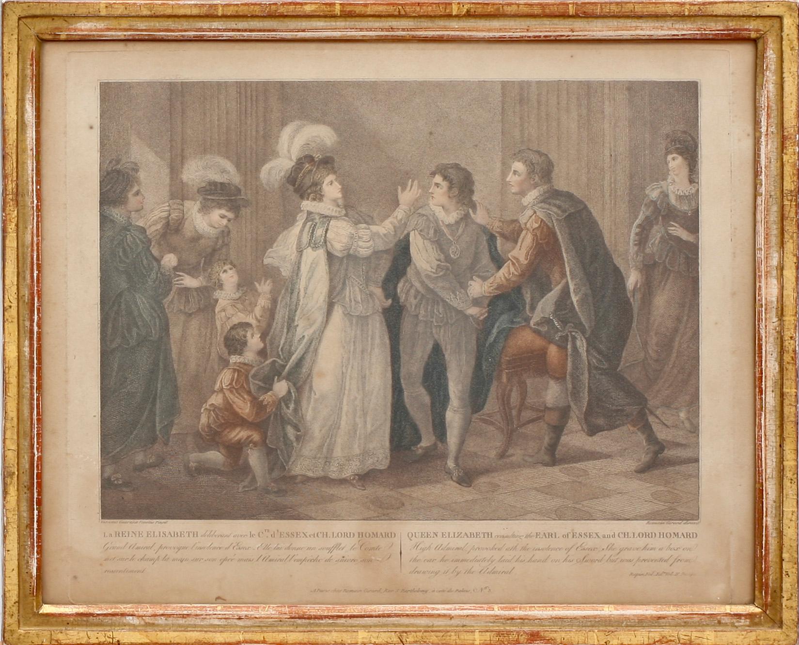 FÄRGGRAVYRER, 2 st. 1800-tal.