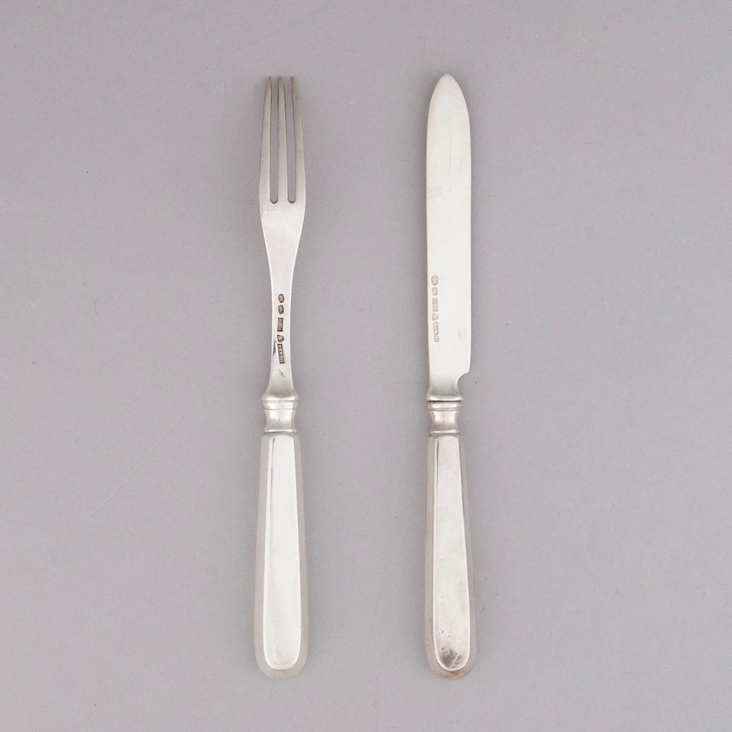 BESTICKUPPSÄTTNING, 24 delar, silver, Iisakki Saha, Björneborg 1899-1901. Vikt ca 730 g.