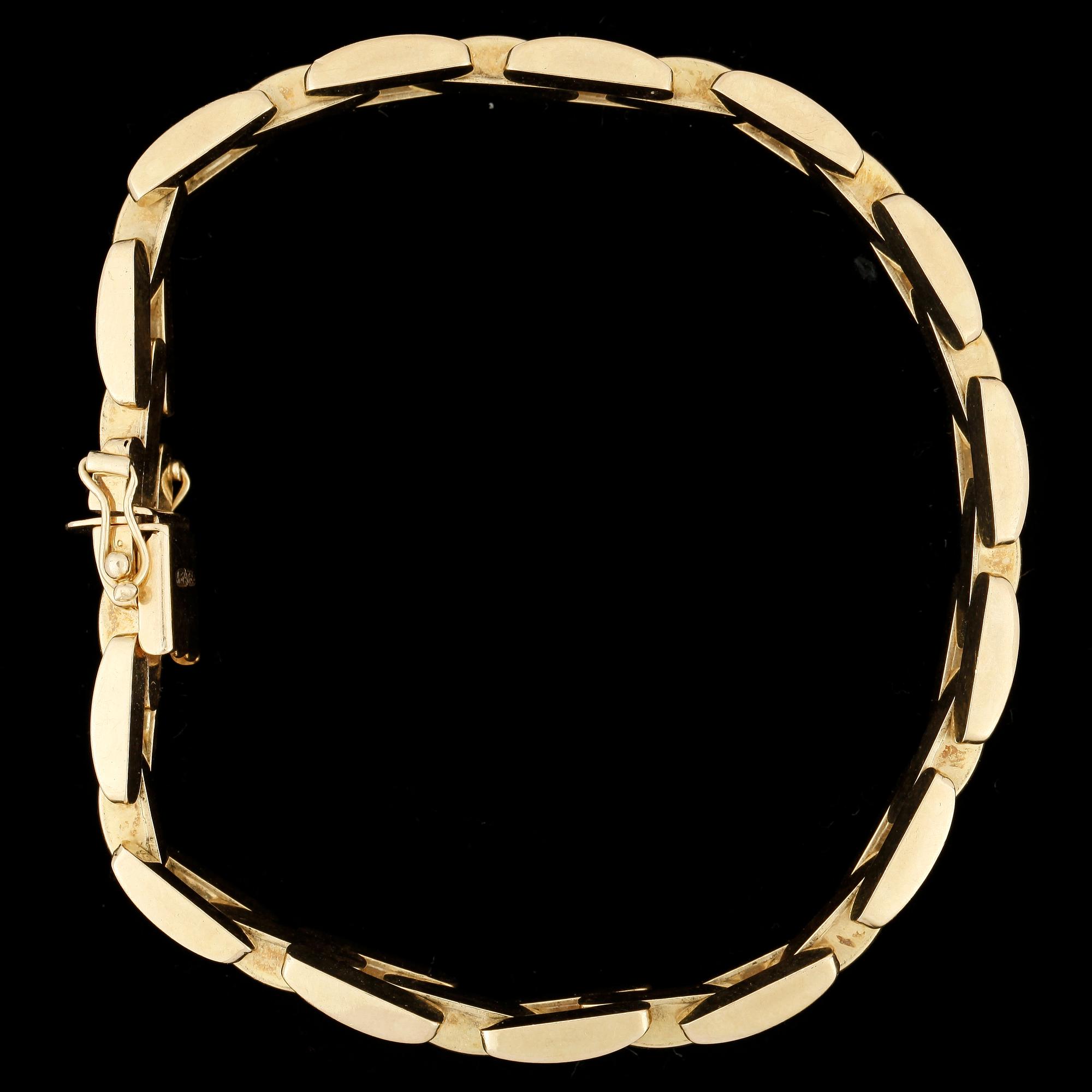 ARMBAND, 18k guld. Vikt 21,6g.