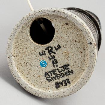 Inger Persson, a late 20th century stoneware, floor lamp for Rörstrand Ateljé, SWeden.