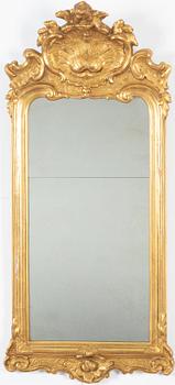 A Swedish Rococo mirror, second half of the 18th Century.