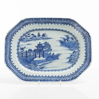 Roasting dish, company porcelain. Qing dynasty, Jiaqing.