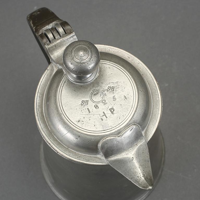 STOP, tenn, 2 st, 1800-tal. Varav en daterad 1825.