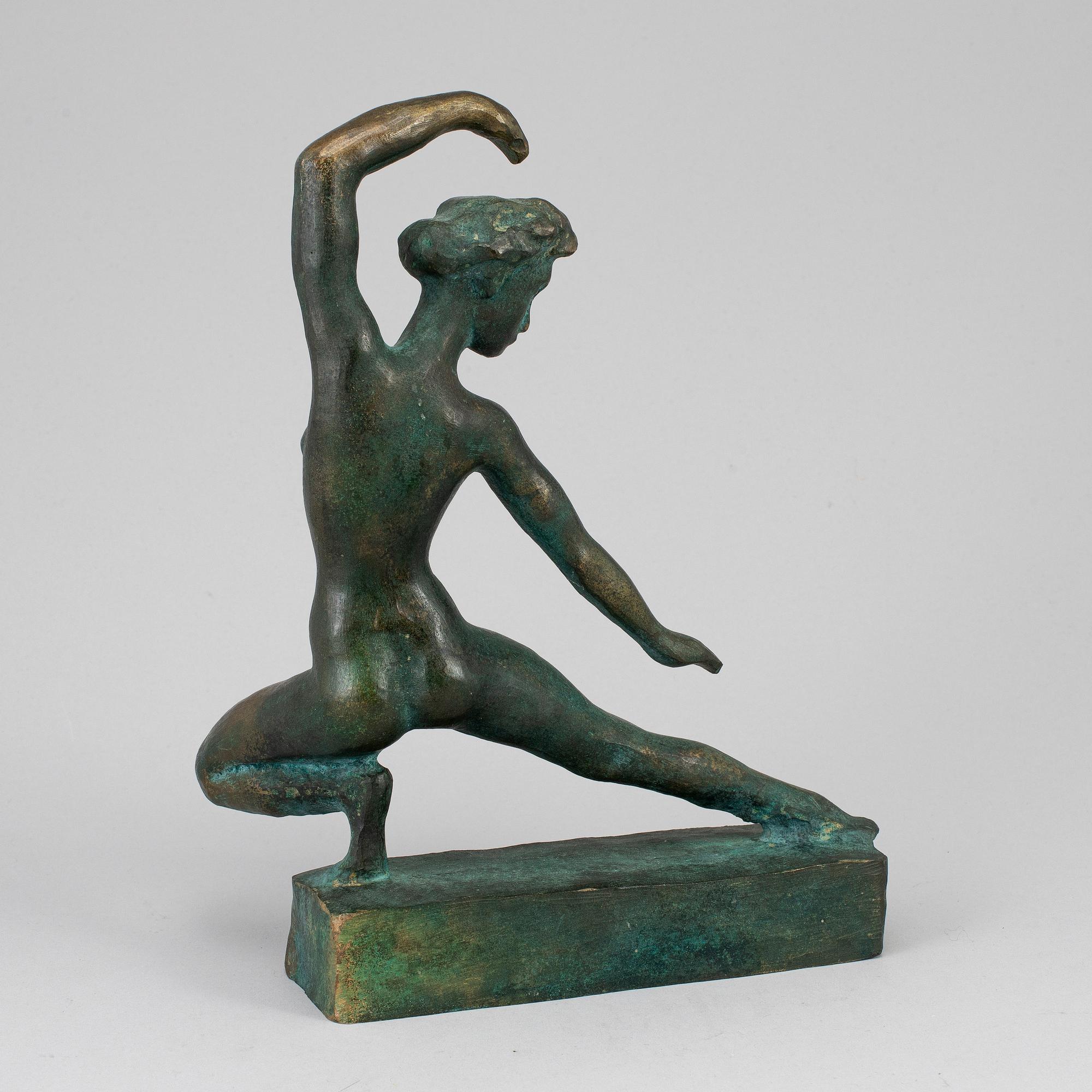 SIGGE BERGGREN, bronze sculpture of a dancer.