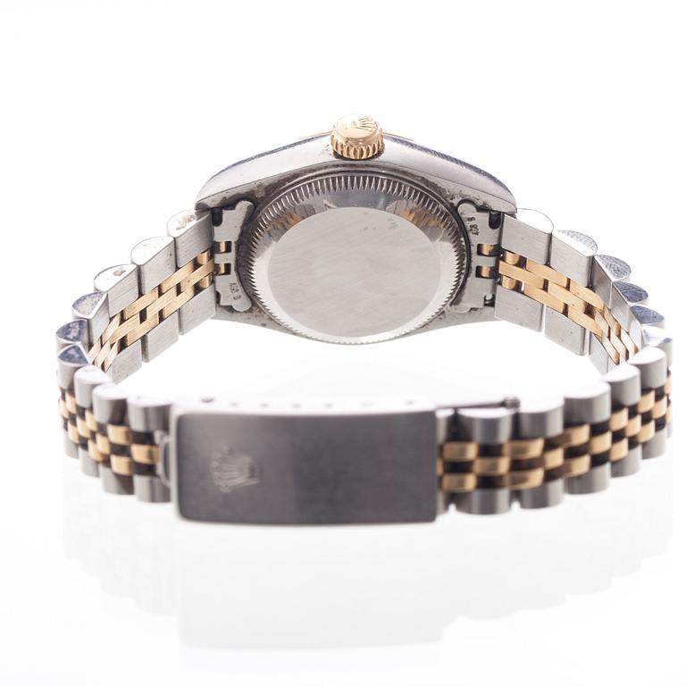 ARMBANDSUR, dam, Rolex Oyster Dayjust Chronometer, guld/stål, diamanter. 1990-tal.
