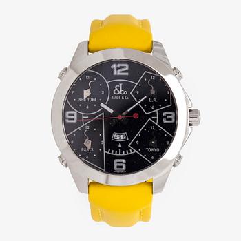 Jacob & Co, Five Time Zones, wristwatch, 47 mm.