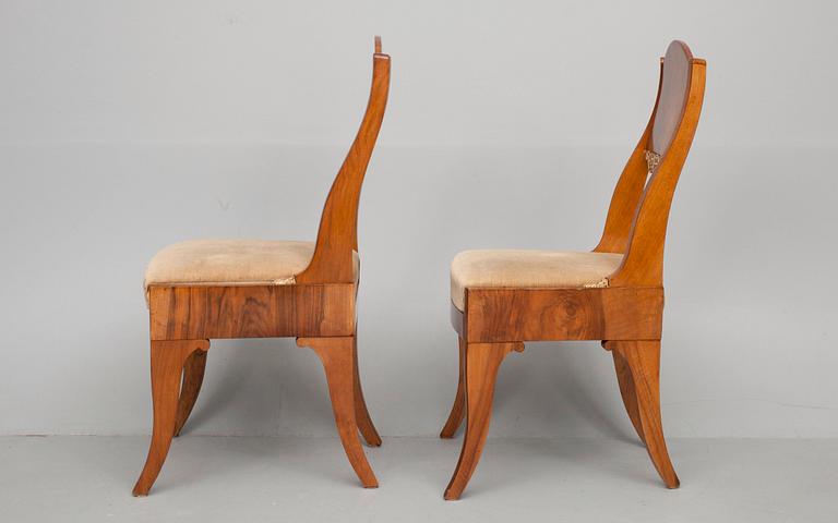 A PAIR OF RUSSIAN CHAIRS.