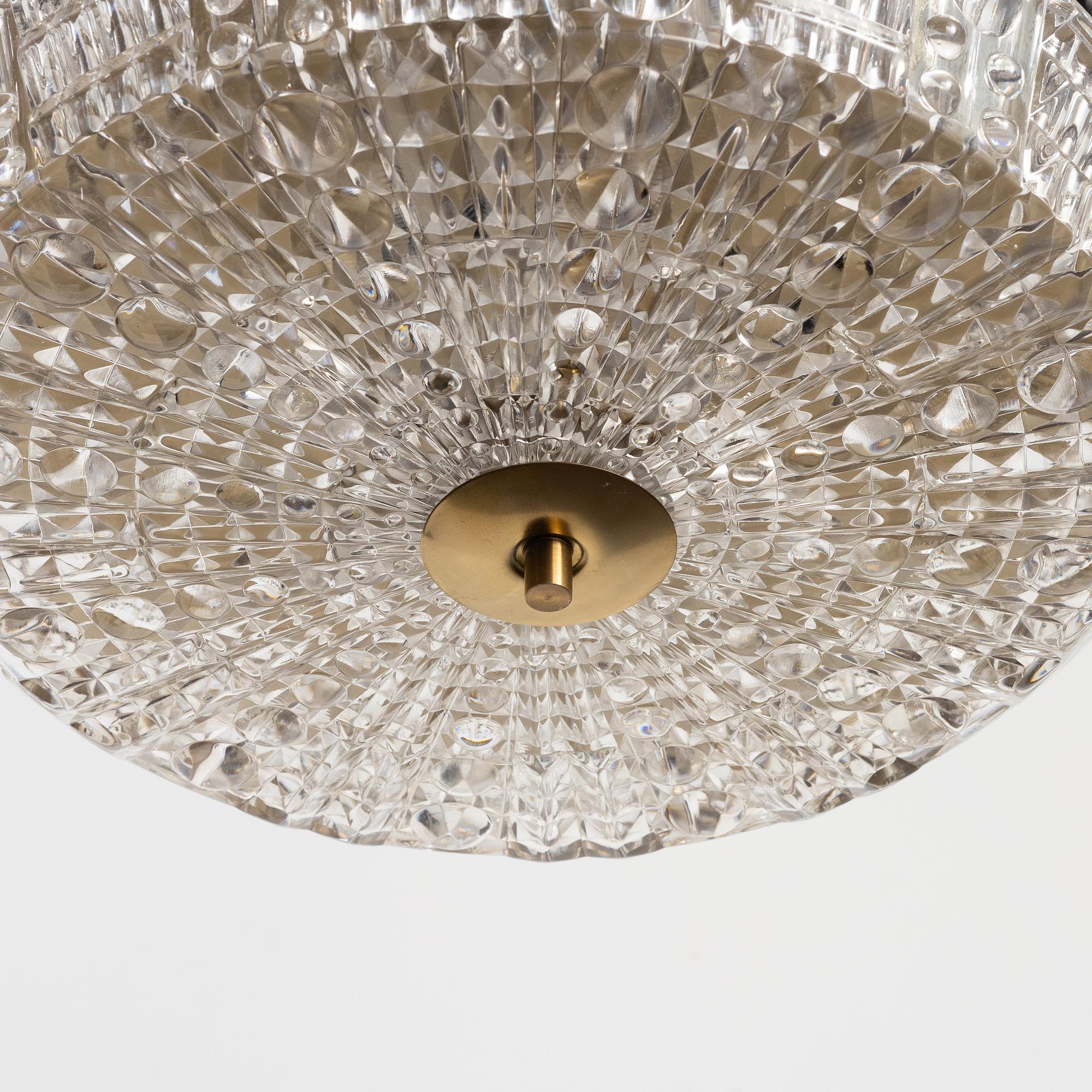 Carl Fagerlund, a ceiling lamp, Orrefors.