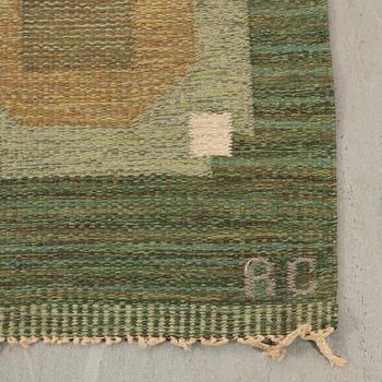 Rakel Carlander, Rug flat weave signed approximately 202x140 cm.