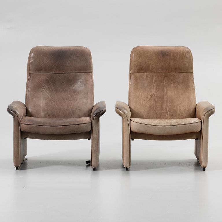Armchairs, a pair, model "DS 50", De Sede, Switzerland, 1970s.