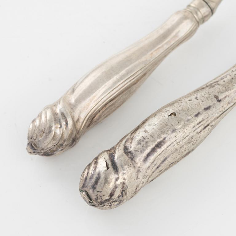 A 15-piece Rococo silver cutlery set, mark of Isak Trybom, Stockholm, including 1770.