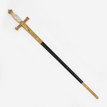 A small sword, 19th Century, with scabbard.