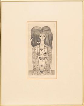 Max Walter Svanberg,  drypoint signed and dated 51 1/15 and 61/145.