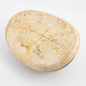 Lars Levi Sunna, A birch cermonial drum, dated -78.