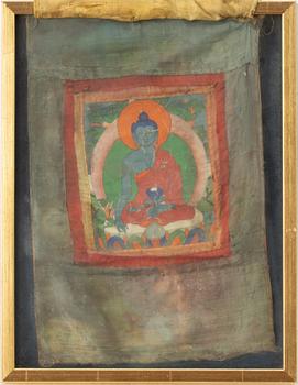 Oidentifierade konstnärer, Buddhistiska motiv, fyra stycken, Tibet, 1900-tal.