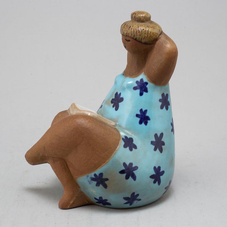 LISA LARSON, a partly glazed stoneware figurine, "Emma", in production at Gustavsberg 1958-1973.