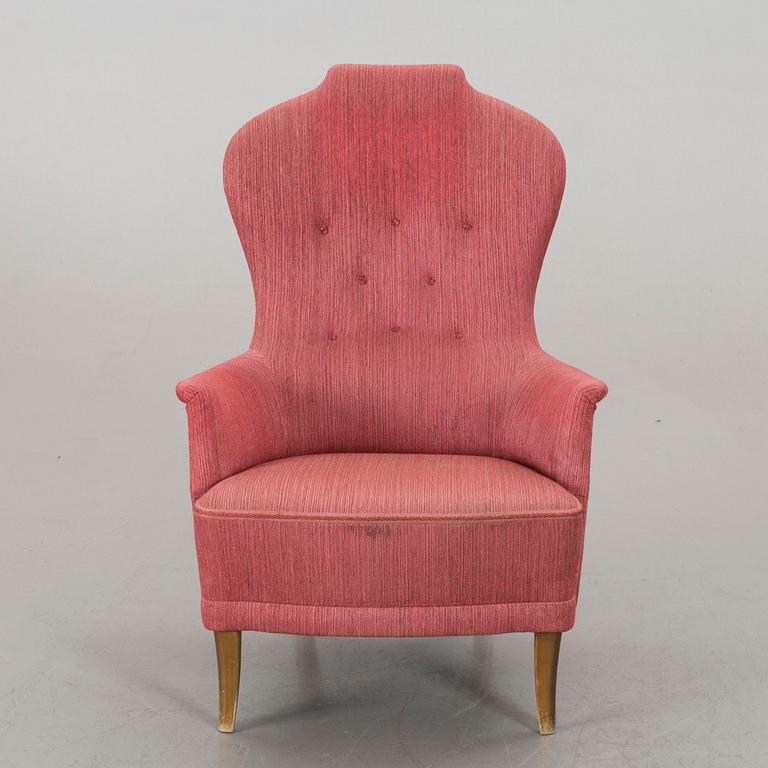 CARL MALMSTEN, fåtölj, "Farmor", AB O H Sjögren, Tranås, 1900-talets andra hälft.