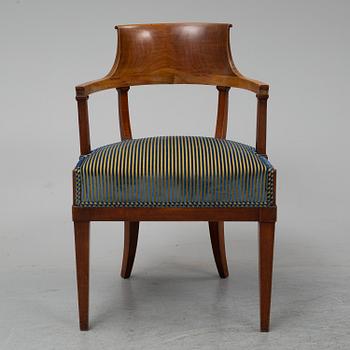 A desk armchair, Swedish Empire 1820-40's.