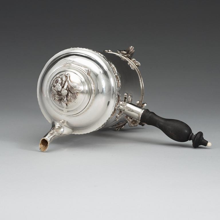 KAFFEKANNA, silver, gustaviansk, Gustaf Elfström, Sala 1783. Vikt ca 819 gram.