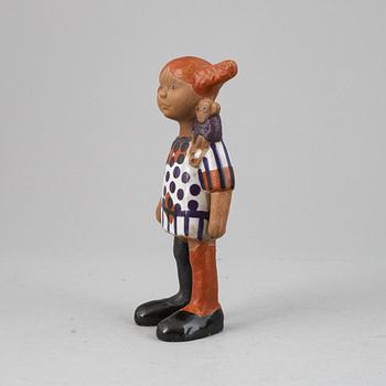 Lisa Larson, figurin, stengods, "Pippi långstrump", Gustavsberg.