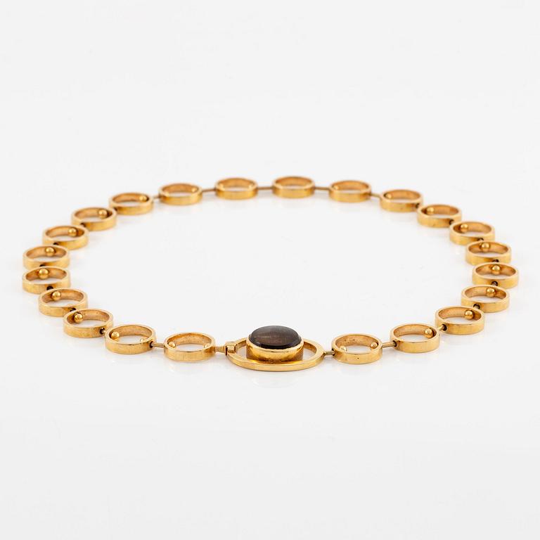 Karl-Ingemar Johansson, a necklace 18K gold with smoky quartz, Gothenburg 1963.