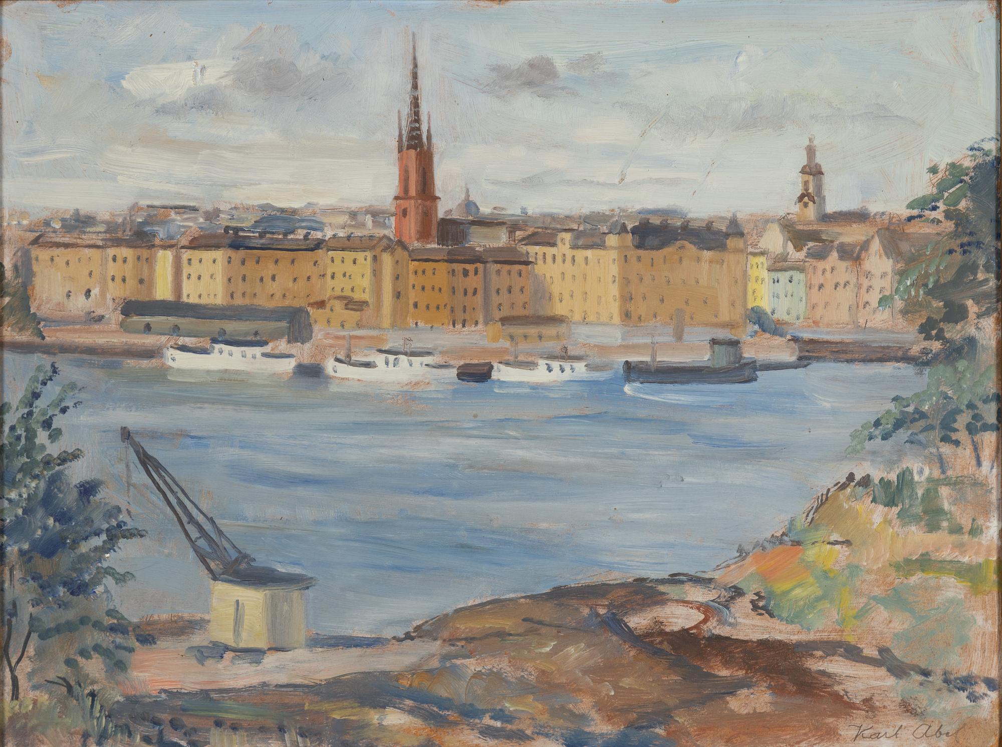 Karl Abel, oil on panel, signed.