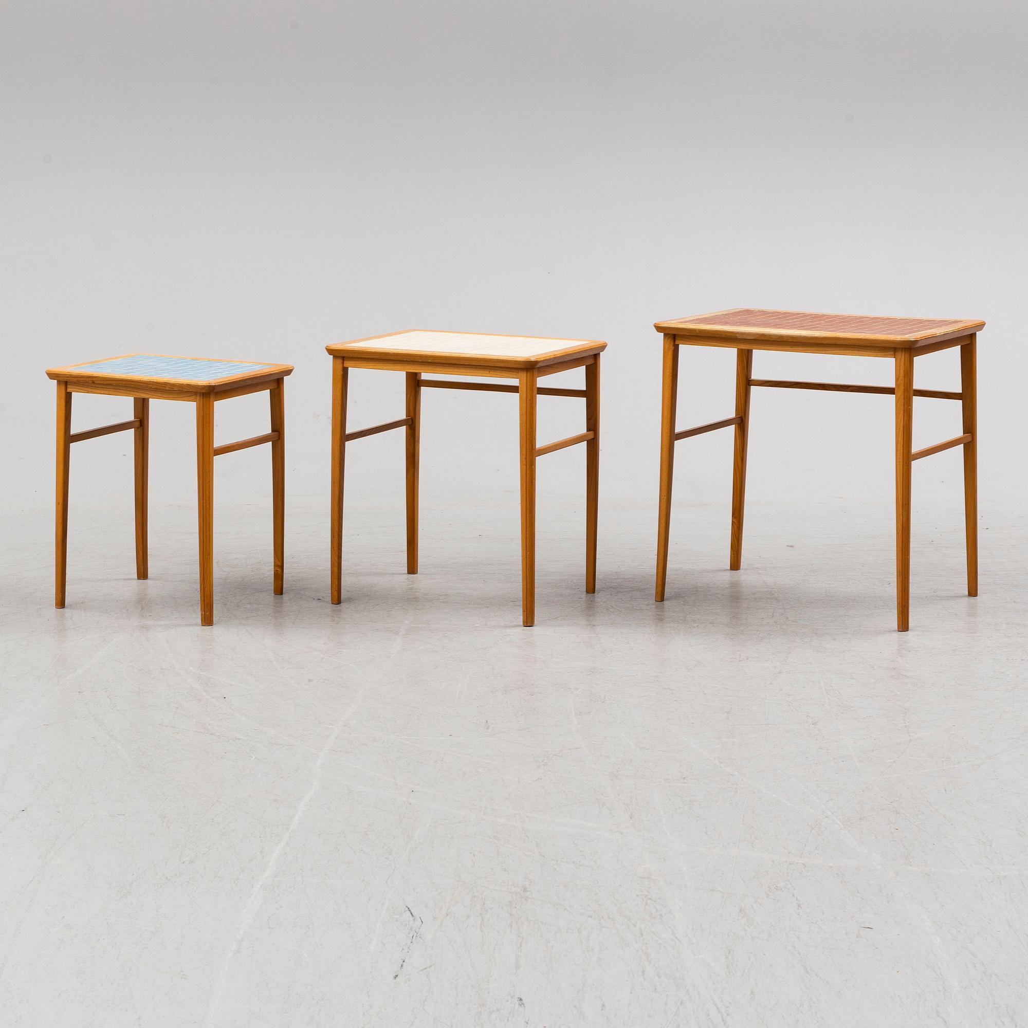 a 1950's three-part table.