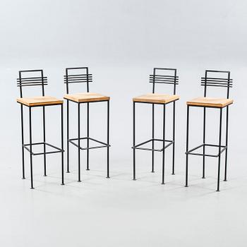 Four bar stools by Olson & Dåm, late 20th century.