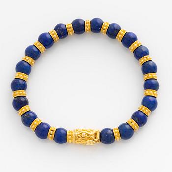 Armband 18K guld och lapis lazuli.