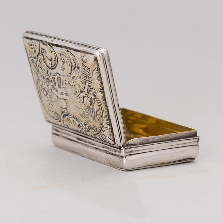 A FINNISH SILVER SNUFFBOX, Jacob Person Lang, Brahestad 1780.