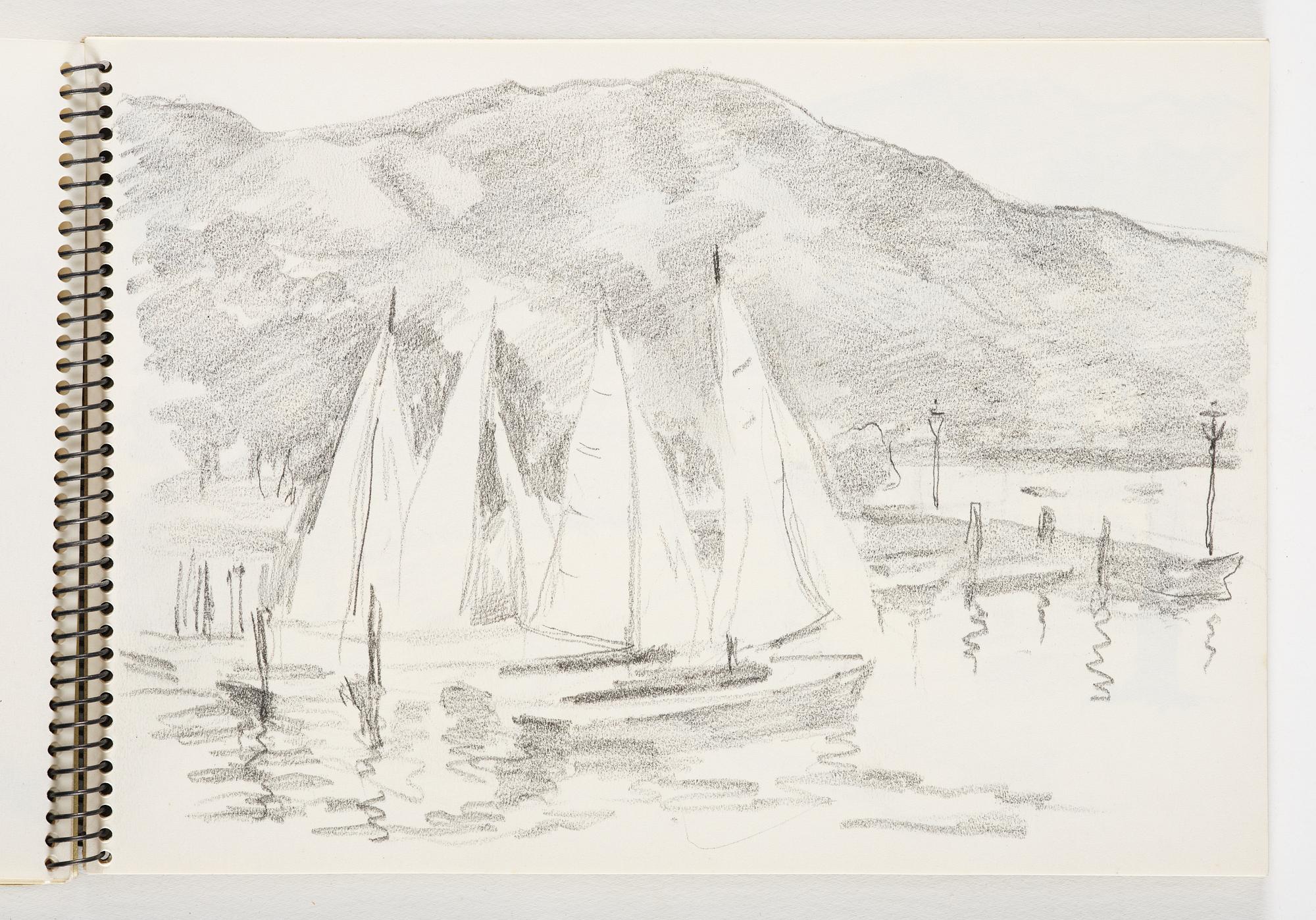 Lotte Laserstein, 4 skissböcker med blyertsteckningar.