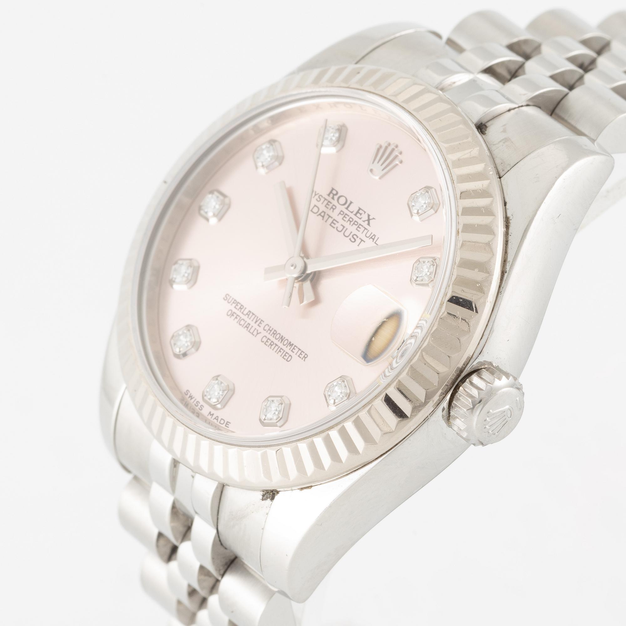 Rolex, Oyster Perpetual, Datejust 31, "Diamond Dial", wristwatch, 31 mm.