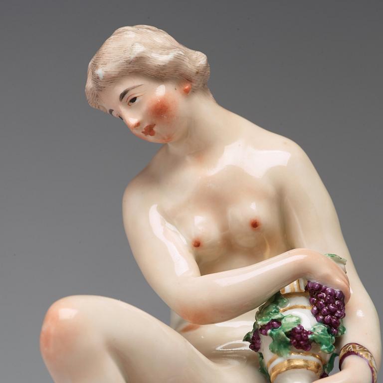 FIGURIN, porslin. Ludwigsburg, Tyskland, 1700-talet senare del.