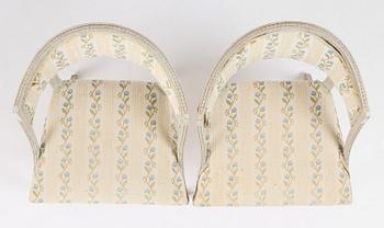 A pair of Late Gustavian style armchairs early 19th century.