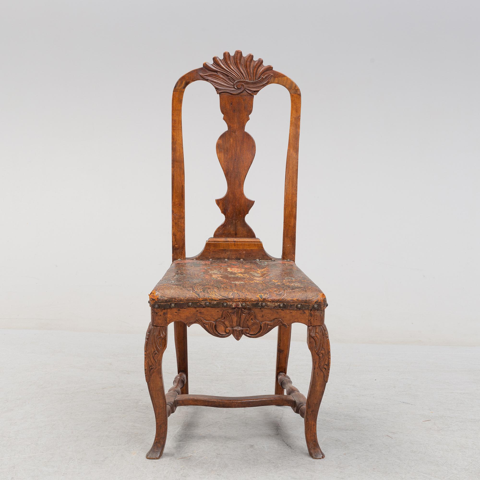 A northern european chair, Louis XV, second half of the 18th century.
