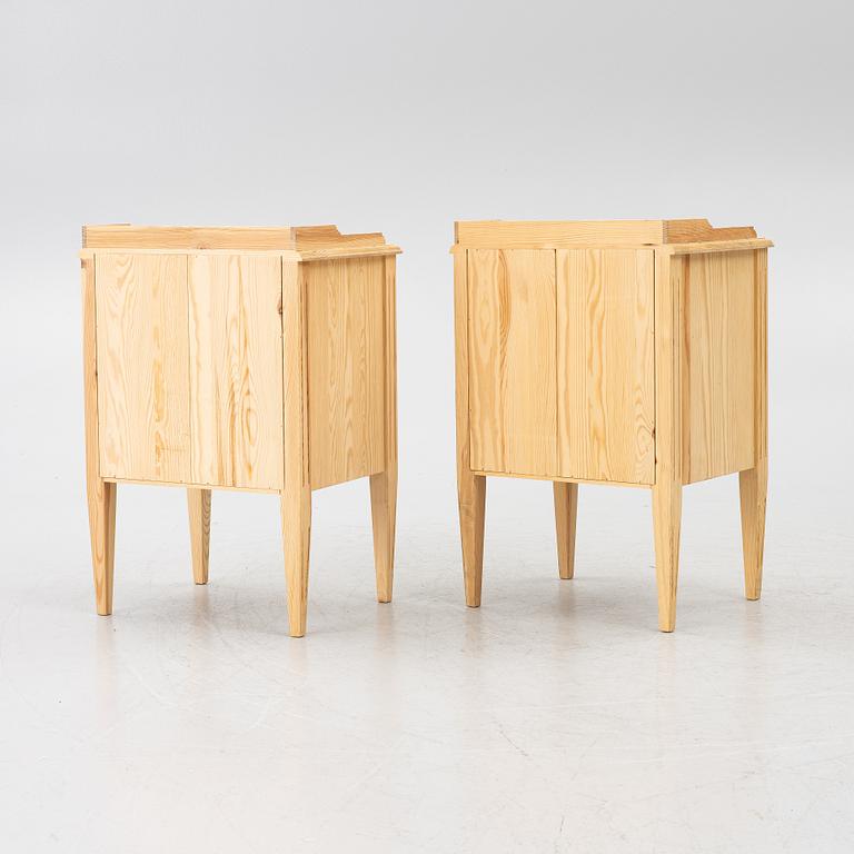 Bedside tables, a pair, Gustavian style, contemporary manufacture.