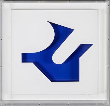 ERIK CHAMBERT, blandteknik i plexiglaslåda, signerad. Även signerad a tergo samt daterad 1980.