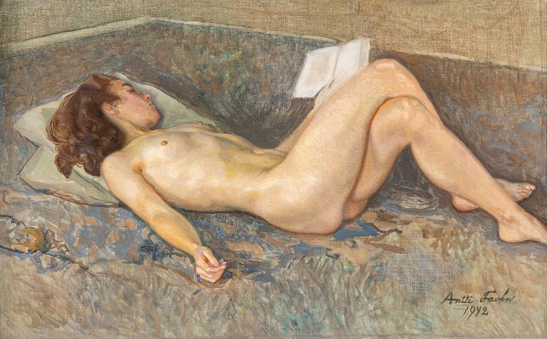 ANTTI FAVÉN, oil on canvas on paper-panel, signed and dated 1942.