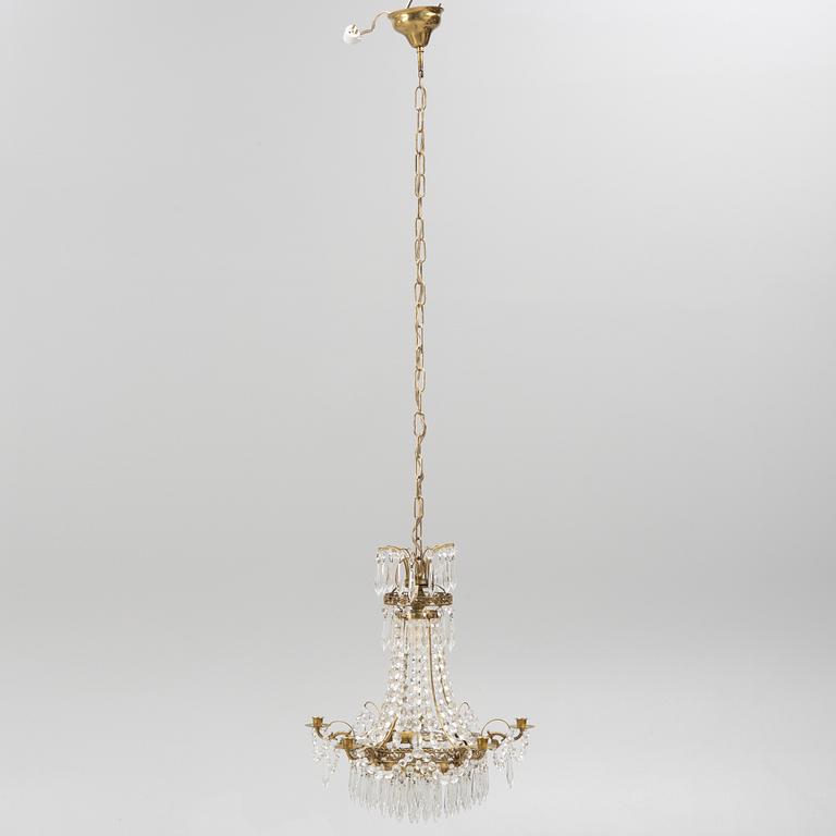 An Empire style chandelier, mid-20th Century.