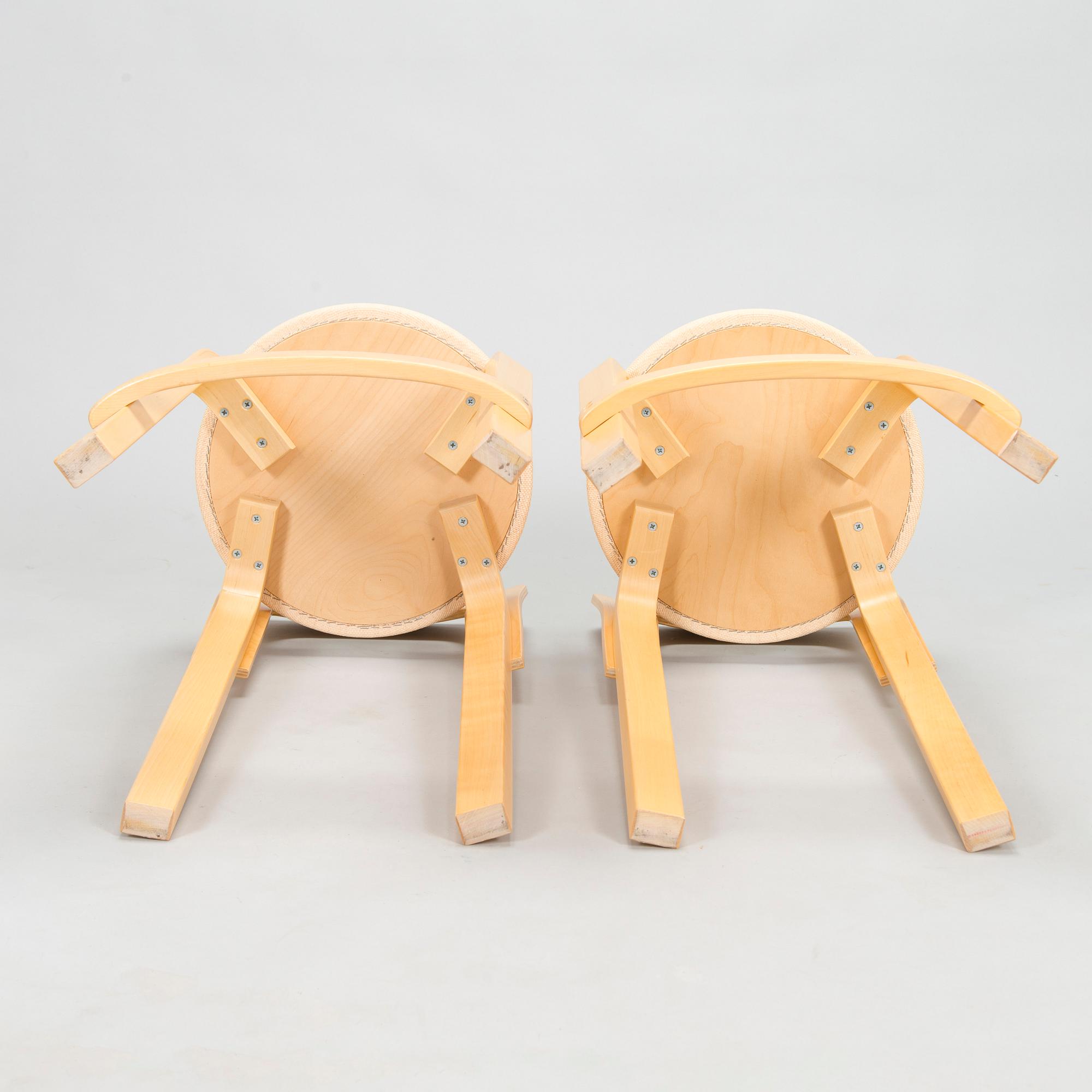 Alvar Aalto, Barstolar, ett par, K65, Artek, 1900-talets slut.