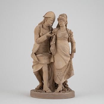 A terracotta sculpture by Antonio Peñas y Leon, Spain, 1883.