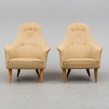 KERSTIN HÖRLIN-HOLMQUIST, fåtöljer ett par, "Stora Adam", Nordiska Kompaniet.