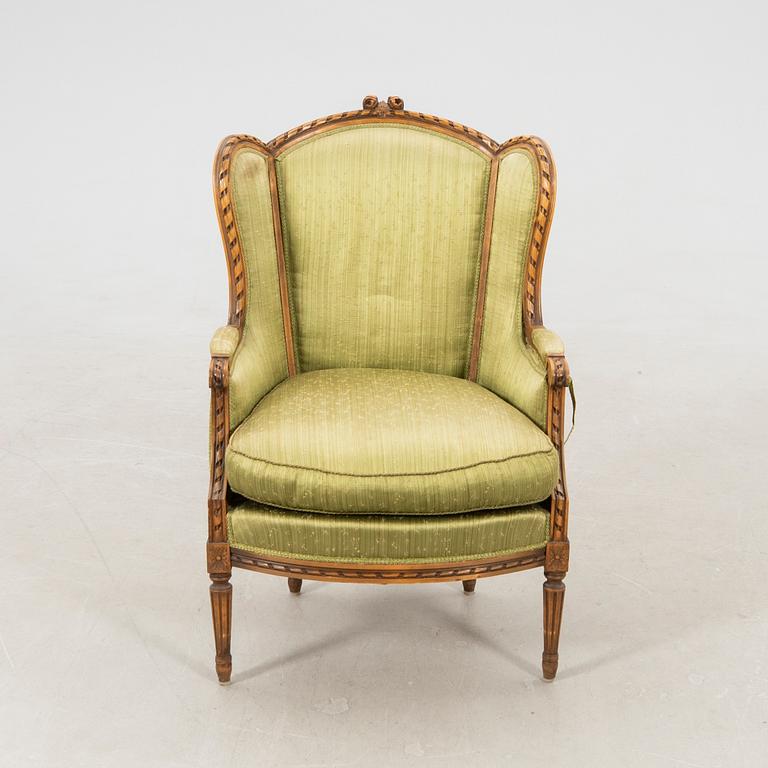 Louis XVI-style Bergère, 20th century.