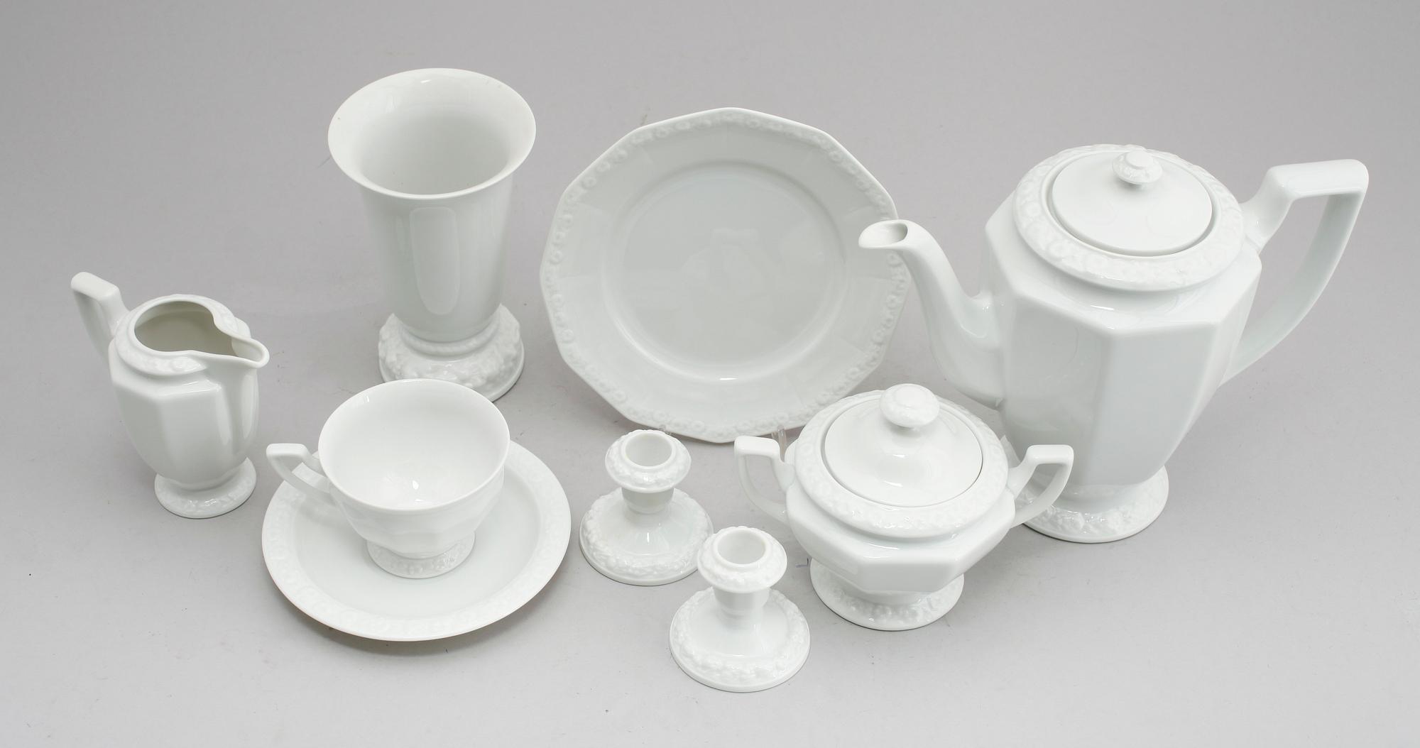 KAFFESERVIS, 29 del, porslin, "Classic Rose", Rosenthal.