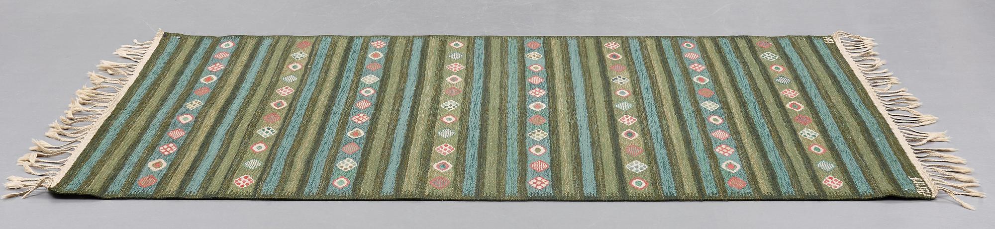 Barbro Nilsson, A CARPET, "Krusbär", tapestry weave, ca 205 x 132,5 cm, signed AB MMF BN.