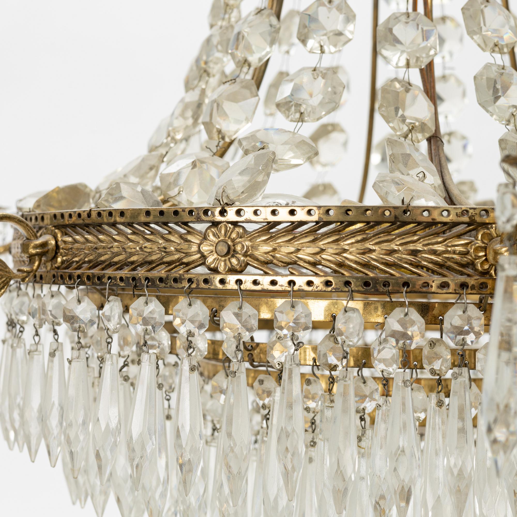 An Empire style chandelier, 20th Century.