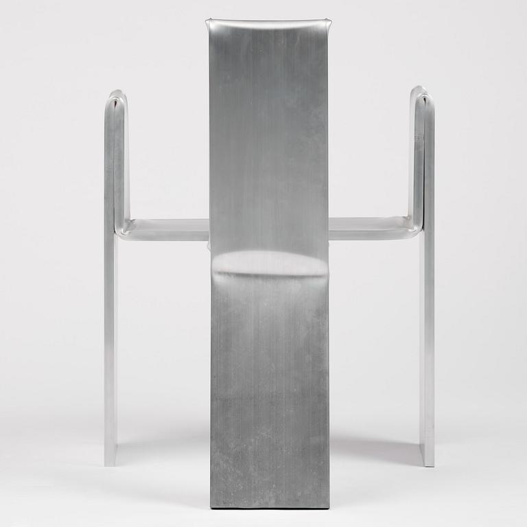 David Taylor, stol, unik, "Aluminium Chair", Studio Mellösaverken, Sverige, 2025.