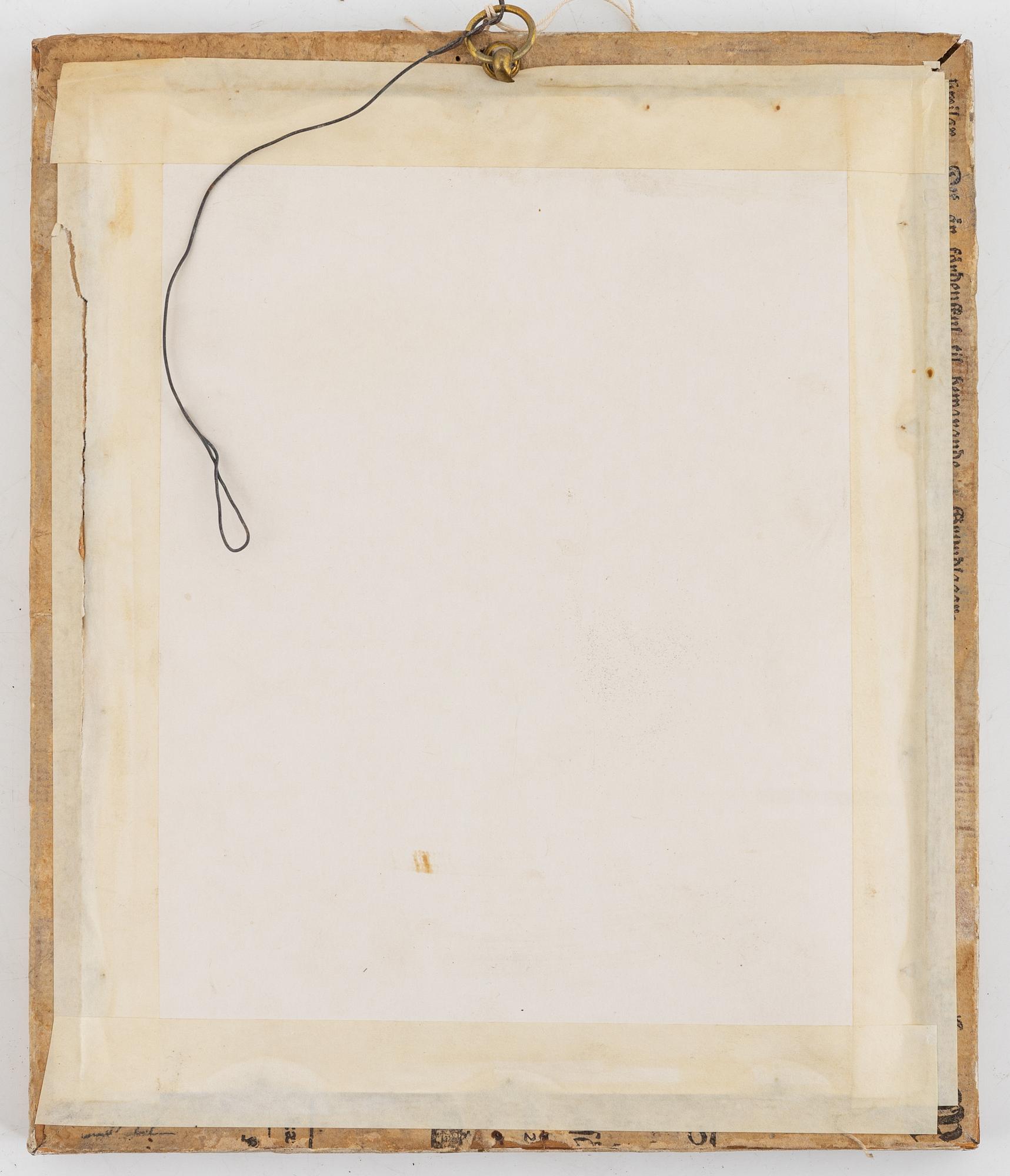 Broderi, 1700/1800-tal i gustaviansk ram.