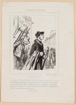 HONORÉ DAUMIER, lithographs, 7, stamped signature.