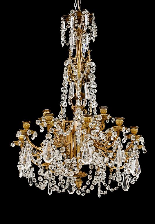LJUSKRONA, oscariansk, 1800-talets andra hälft. Höjd ca 95 cm.